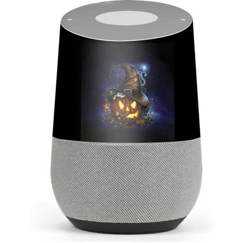 Halloween Cat and Jack O Lantern Pumpkin by Sarah Richter Google Home Skin